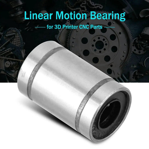 CNC Linear Ball Bearings Set 8 Pieces For 6mm Shafts LM6UU Model Steel Precision Linear Bearings for 3D Printers