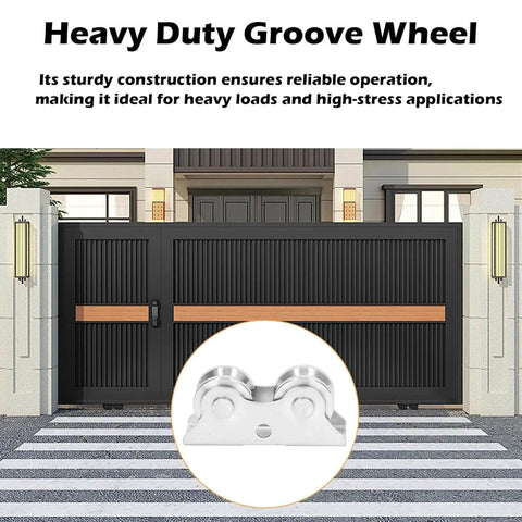 Groove Wheel V Shaped Gate Casters With Detachable Track Wheels Double Bearing Caster With Bracket Beefy 45 Steel