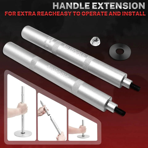 Truck Hub Seal Installer Kit With Bearing Race And Seal Driver Set, featuring handle extension, aluminum construction, for Class 7 and 8 trucks