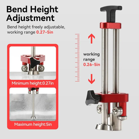 Sheet Metal Roller 1 Station Metal Bender For Roofing And Fabrication, 0-100 Degree Bend Range, Lightweight Portable 5in Tool