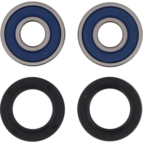 Premium Drop-In Wheel Bearing Kit For Honda With Type TC Double Bearings ABEC3 High Speed Rubber Sealed For Water And Dirt Protection Includes 2 Ball Bearings And 2 Seals Rust Inhibiting SR1-2 Grease Replacement Or Upgrade