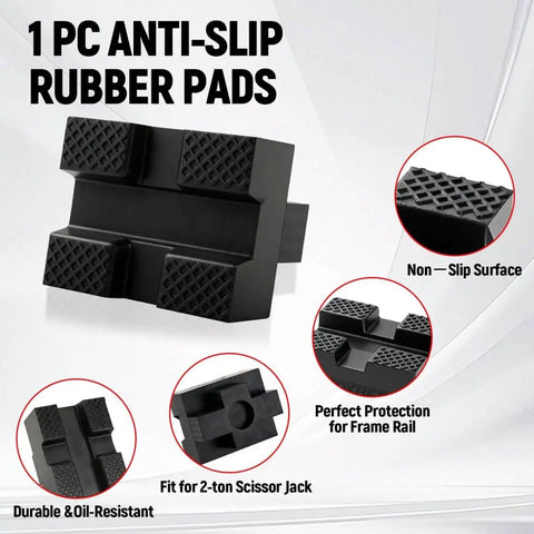 Universal Scissor Jack Pads Rubber Pinch Weld Saddle Protector For Two Ton Jacks Anti Slip Car Lift Pad
