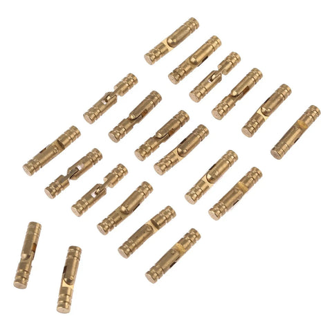 Mini Brass Barrel Hinges Hidden Concealed 20Pcs for Jewelry Keepsake Boxes, 4mm Diameter, 0.79 Inch Length, Durable Brass