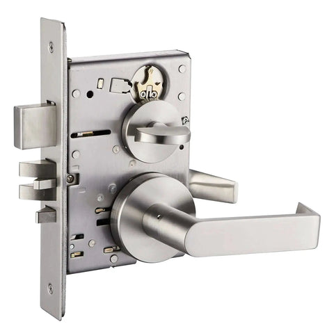 Built Tough Commercial Heavy Duty Mortise Lock Handle Set For Entrance And Office Front Doors Reversible Latch