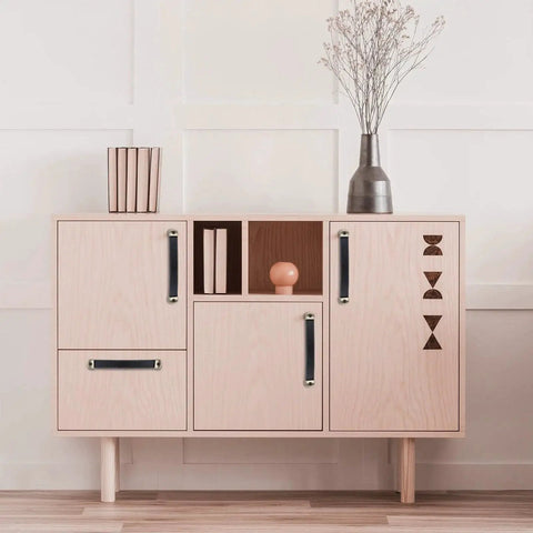 Cabinet with two leather handles for drawers cabinets and luggage with mounting screws leather strap handle for suitcases trunks