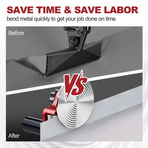 Sheet Metal Bender One Station Disc Roller Hand Tool for Straight and Curved Bends demonstration before and after metal bending