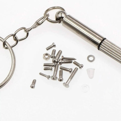 Micro Eyeglass And Sunglass Repair Screws Kit With Nuts, Stainless Steel Tiny Screws Assortment For Spectacles And Watches with mini screwdriver
