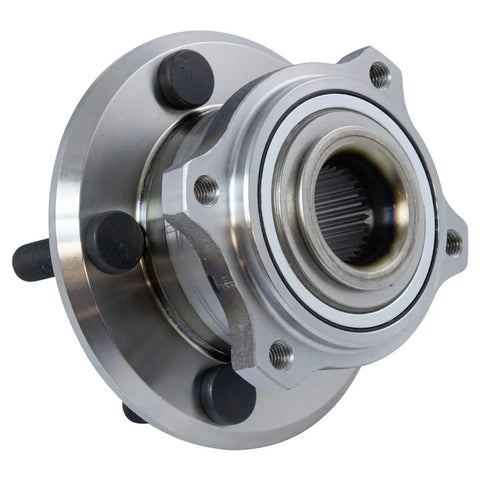 Close-up of Rear Wheel Bearing And Hub Assembly Set, Driver And Passenger Side, 2 Piece Replacement Kit For 08-14 Dodge Challenger, 09-14 Charger And 10-14 Chrysler 300, Keeps Your Ride Quiet, Smooth, And Safe With Easy DIY Install.
