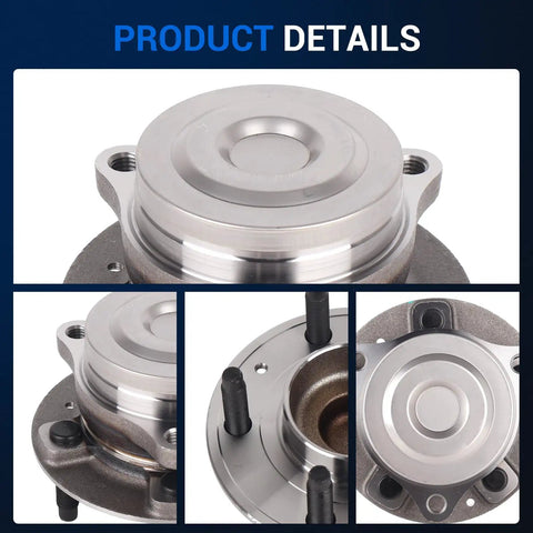 Wheel Bearing Hub Assembly 512661 5 Lug With ABS for Chevy Malibu 2016-2022, front or rear fit, 146mm flange close-up view