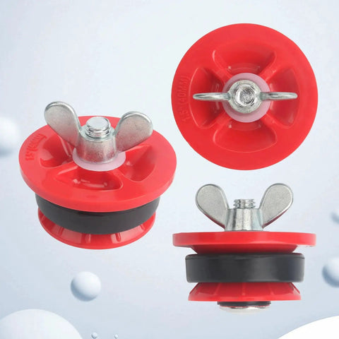 One And A Half Inch Mechanical End Of Pipe Gripper Plug For Pressure Testing And Temporary Sealing, 3 Piece Set, durable ABS and rubber