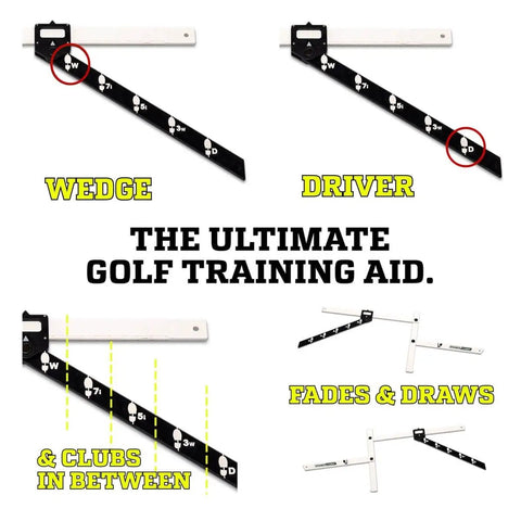 Game Changing Golf Stance And Alignment Training Aid For Left And Right Handed Players with adjustable stance width and ball position