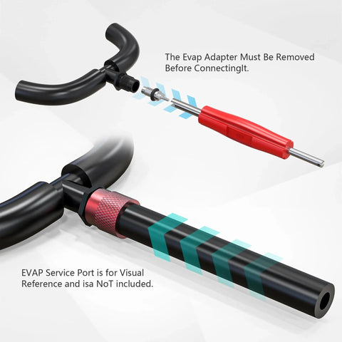 EVAP Service Port Adapter Kit With Valve Removal Tool For Fast Leak Testing On Automotive Smoke Testers Easy Connection Of Accessories Compatible With All Intake Port Systems Ideal For Quick Diagnostics And Time Saving Maintenance.