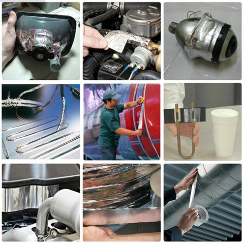Aluminum foil duct tape, 2 in x 13 yd, high-temp, heavy-duty silver for HVAC ducts, dryer vent hoses, insulation.