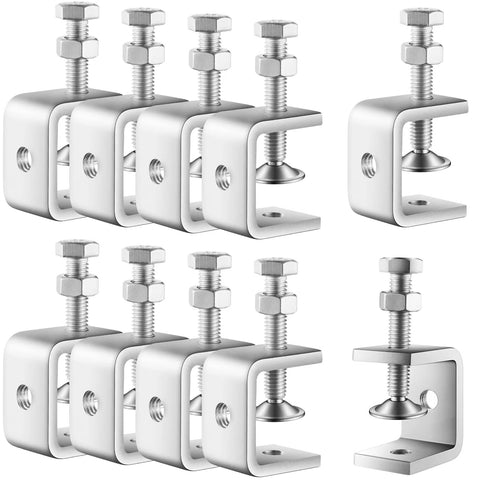 Amazon 10-pack 1-inch mini C clamps, 304 stainless steel tiger clamps for metal and wood mounting