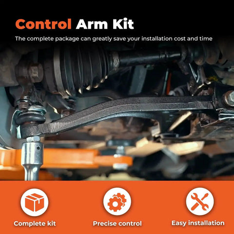 14 Piece Front Lower Control Arm Suspension Replacement Kit For Toyota Camry 2007 2011 USA Built Models Only Includes Front Lower Arms Bushings Ball Joints And Hardware For Quick Easy Install - installed view