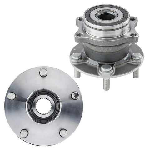 Four Piece Front And Rear Wheel Bearing Hubs Assembly For Subaru Legacy Outback Forester WRX STI Ascent 2015 Through 2021 Five Lug Design