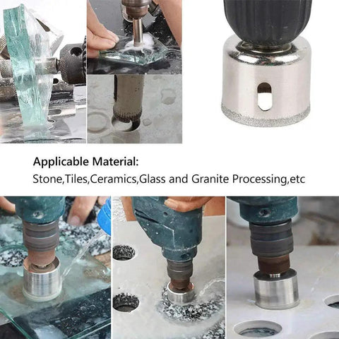Diamond Hole Saw Kit For Plant Pots 15 Piece Set Easy To Use Drills Clean Drainage Holes In Ceramic Terracotta Glass And Tile