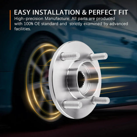 Front Wheel Bearing Hub Assembly 2-Pack for Ford Focus 2000-2011 Front Left and Right 4 Bolt ABS Encoder 518510 Interchange