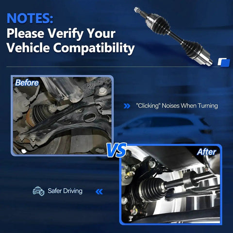 Comparison of old and new Honda Civic Front CV Axle Assembly 2014 2015 1.8L Auto Tranny FWD EX EXL HF LX SE operation