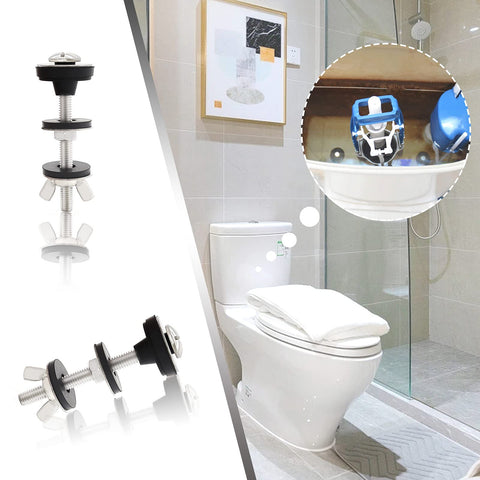 Universal Toilet Tank To Bowl Bolts Kit With Heavy Duty Stainless Steel Bolts Waterproof Rubber Gaskets And Washers