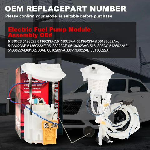 Electric Fuel Pump Module Assembly With Sending Unit For Left And Right Direct Fit Plug And Play For Chrysler Dodge