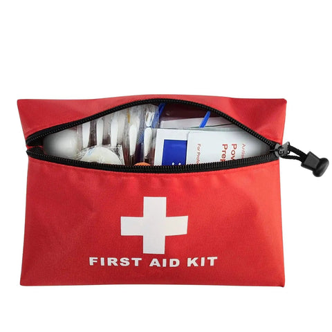 Portable Empty First Aid Kit Pouch With Zippered Opening For Emergency Use At Home Office Car Outdoors Boat Camping And Hiking