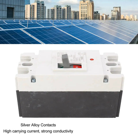 Two Pole 160 Amp Direct Current Miniature Circuit Breaker 20kA Short-Circuit Capacity 1000V Rating Flame Retardant Compact