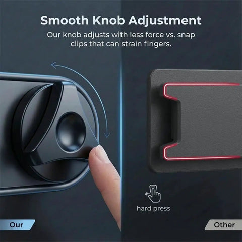 Close-up of Two Pack Magnetic Monitor Bracket with adjustable knob for easy dual monitor setup and quick screen alignment.