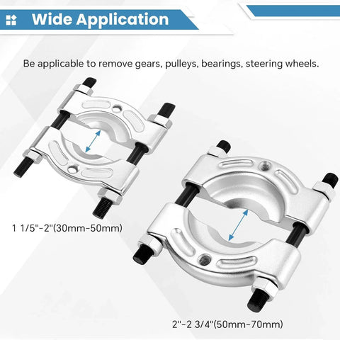 14 Piece Bearing Separator Puller Set 2 Inch And 3 Inch Heavy Duty 5 Ton Bearing Puller Kit for automotive and industrial gears and pulleys removal
