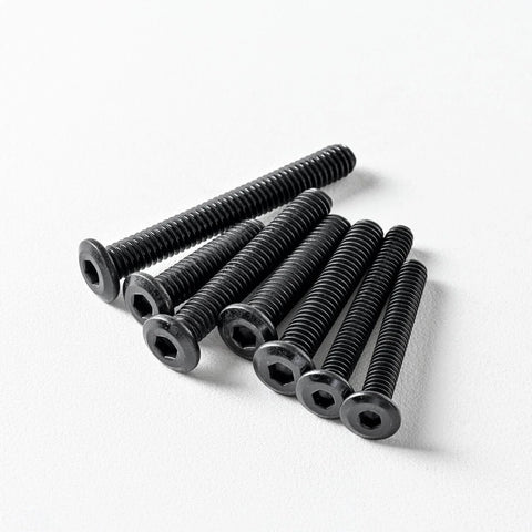 Flat Head M5 X 20mm Hex Socket Cap Screws Bolts Kit 25 Pack Black Oxide 304 Stainless Steel 18 8 with Hex Key Bright Finish