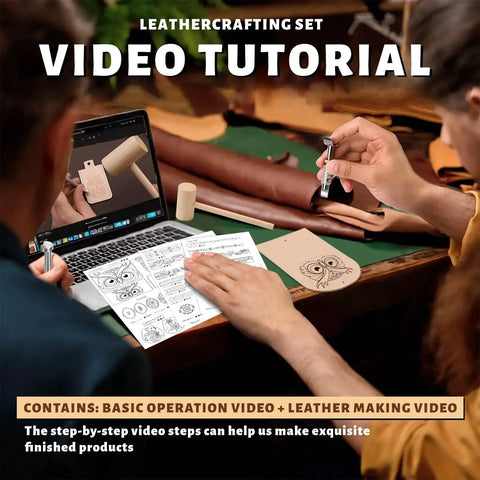 Dope Leather Working Kit With Pro Grade Tools And Dyes For DIY Beginners video tutorial on crafting process