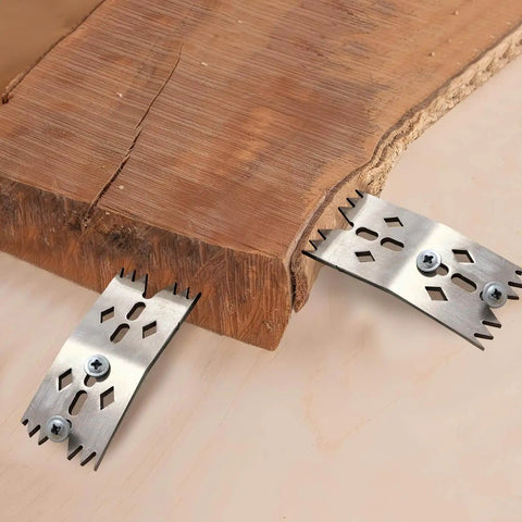 Six Piece Slab Clamping Dogs Set For Woodworking Tools, Pinch Dogs Router Sled For Flattening Slabs, Bench Dog Hold Down Clamps