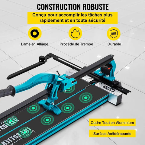 48 Inch Tile Cutter Workhorse With Single Rail And Double Brackets, Manual Tile Cutter With Laser Guide for precise cuts