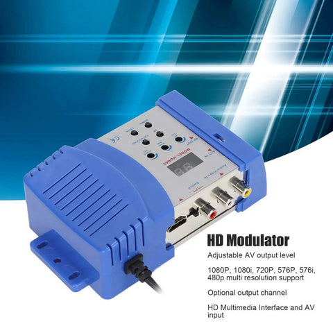 HDMI Modulator For Home TV RF Modulator Converts AV To RF In PAL NTSC VHF UHF Dual Frequency Output Adjustable AV Level Supports 1080P