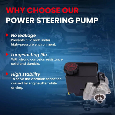 Power Steering Pump For 3.8L V6 Cars Fits Buick Regal 1996 To 2004 Chevy Monte Carlo 1998 To 2003 Low Noise Vibration Reduced
