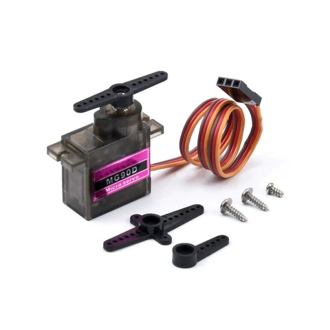 MG90D 9g Digital Micro Servo with metal gear, wires, and screws; high torque for RC planes, helicopters, boats, and cars Trex 450.