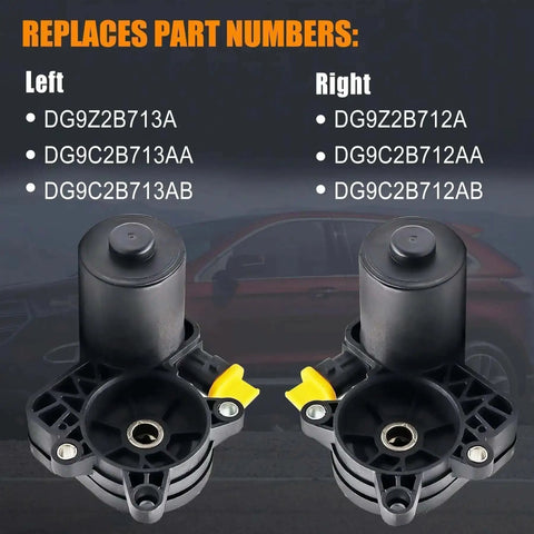 Plug And Play Electric Parking Brake Actuator Motor With Sealing Rings For Ford Edge Escape Fusion Lincoln MKC MKX MKZ 2013 2018 Left And Right Replacement DG9Z2B712A DG9Z2B713A DG9C2B713AA DG9C2B713AB shown with part numbers