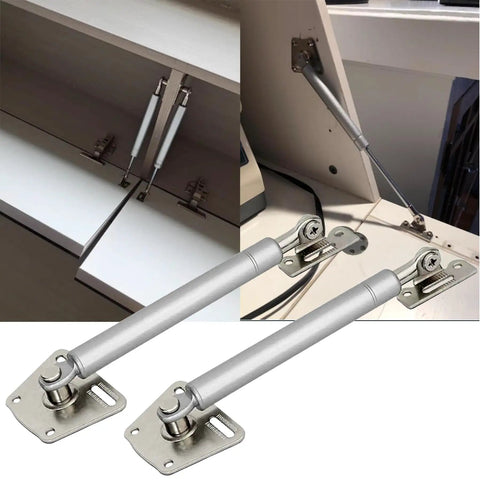 2 Pack Drop Down Gas Struts For Cabinet Doors 100N 22Lbs Soft Close Damper Concealed 90 Degree Hinges With Page Turning Axis