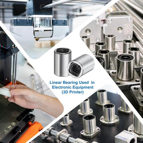 LM3UU Linear Bearing 3mm Bore 7mm OD 10mm Length Dual Rubber Sealed Ball Bearings for CNC Machines and 3D Printers montage