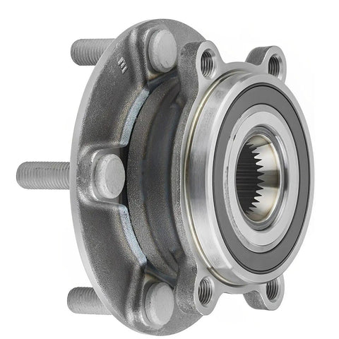 2-Pack Front Wheel Bearing And Hub Assembly For Mazda CX-5 2013-2025 And Mazda 6 2014-2021, 5-Lug, Front Left And Right, ABS Tone Ring, 4-Bolt Square Flange Replacement Kit, close-up view