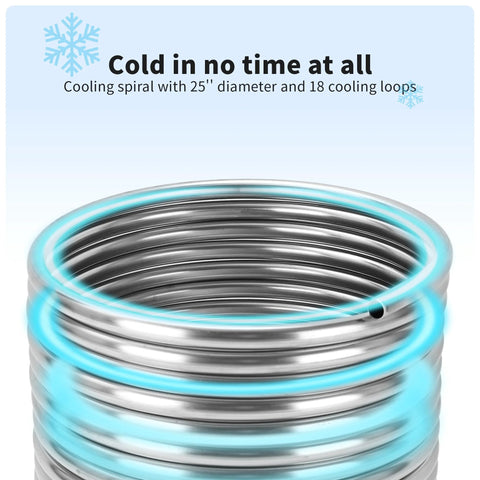 Wort chiller coil, stainless steel tubing for beer brewing, 50 ft length