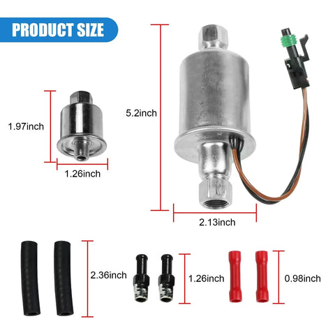 Diesel Fuel Lift Pump Replacement E8413 For Chevy GMC 6.5L Trucks with components and dimensions