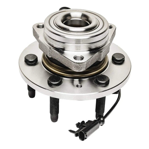 Beefed Up Front Wheel Bearing Hubs Kit For 4WD Chevy GMC Silverado Sierra Yukon Suburban Tahoe Avalanche Cadillac Escalade ESV EXT 6 Studs Models With Two Bearings And Hubs Mounting Replacement.