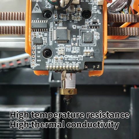 FYSETC K1 Max hot end replacement with ceramic heater, 24V 60W, mounted on Creality extruder board