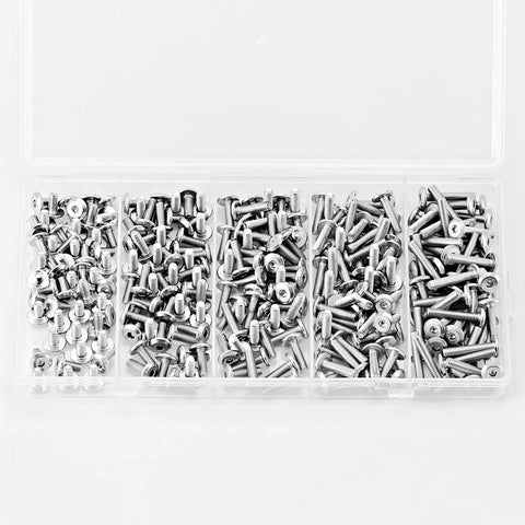 M3 Hex Socket Cap Screws Set 250Pcs Assortment Kit Flat Head Allen Bolts 304 Stainless Steel Fully Threaded For Furniture And DIY Projects Includes M3 X 6mm, 8mm, 10mm, 12mm, 16mm In Bright Finish in plastic case