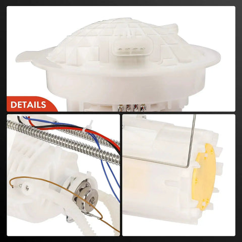 Electric Fuel Pump Module Assembly With Sending Unit For Dodge Ram 1500 2004 2005 2006 3.7L 4.7L 5.7L Gas Powered With 26 Gallon Tank Replaces 5104694AA 5104694AC, close-up components