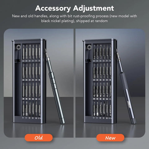 Comparison of old and new 52-In-1 Precision Screwdriver Set With Double-Ended Bits for Electronics Repair