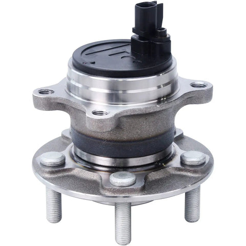 Close-up of a rear wheel bearing hub from the Rear Wheel Bearing Hubs Assembly Kit For Ford Focus 2012-2018 Without Active Park Assist.