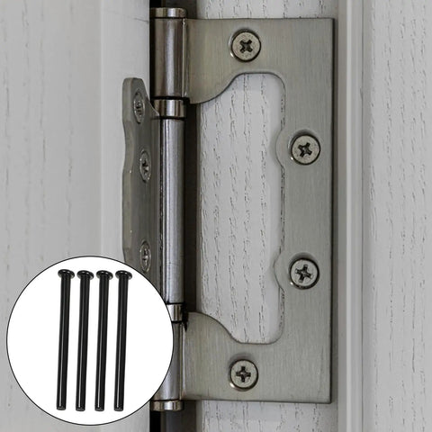 Black Door Hinge Pins 4 Pack 3 Point 5 Inch Replacement Pins For Home Office Kitchen And Interior Doors installed in hinge
