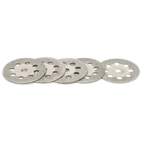 65 Piece Cutting Wheel Set For Glass Tile Metal With HSS Resin Cutters showing 8 hole multi tool discs on white background